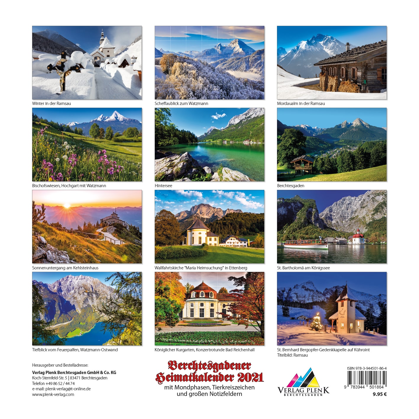 Berchtesgadener Heimatkalender 2021 Verlag Plenk Berchtesgaden kalender 2021 berchtesgaden