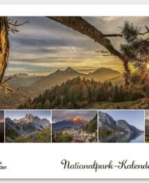 Majestätische Berglandschaft des Berchtesgadener Nationalparks im Kalender 2025
