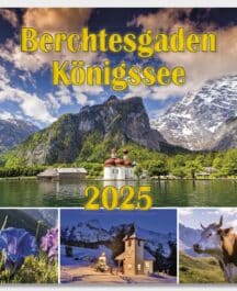 Atemberaubende Berge und Täler des Berchtesgadener Landes im Postkartenkalender 2025.