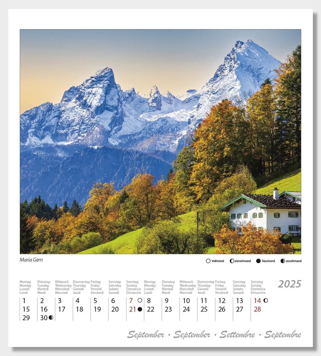 Postkartenkalender Berchtesgaden 2025