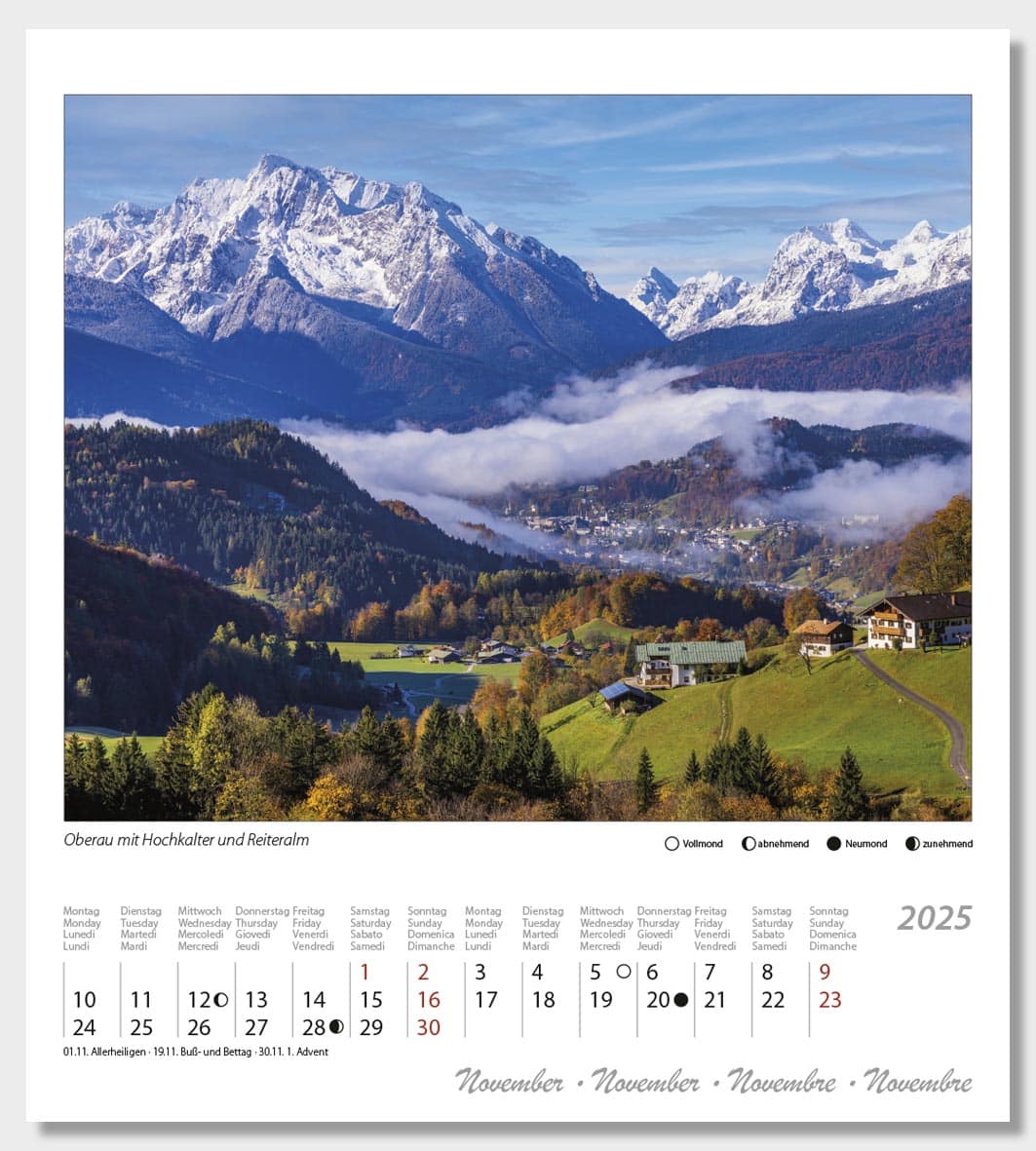 Postkartenkalender Berchtesgaden 2025