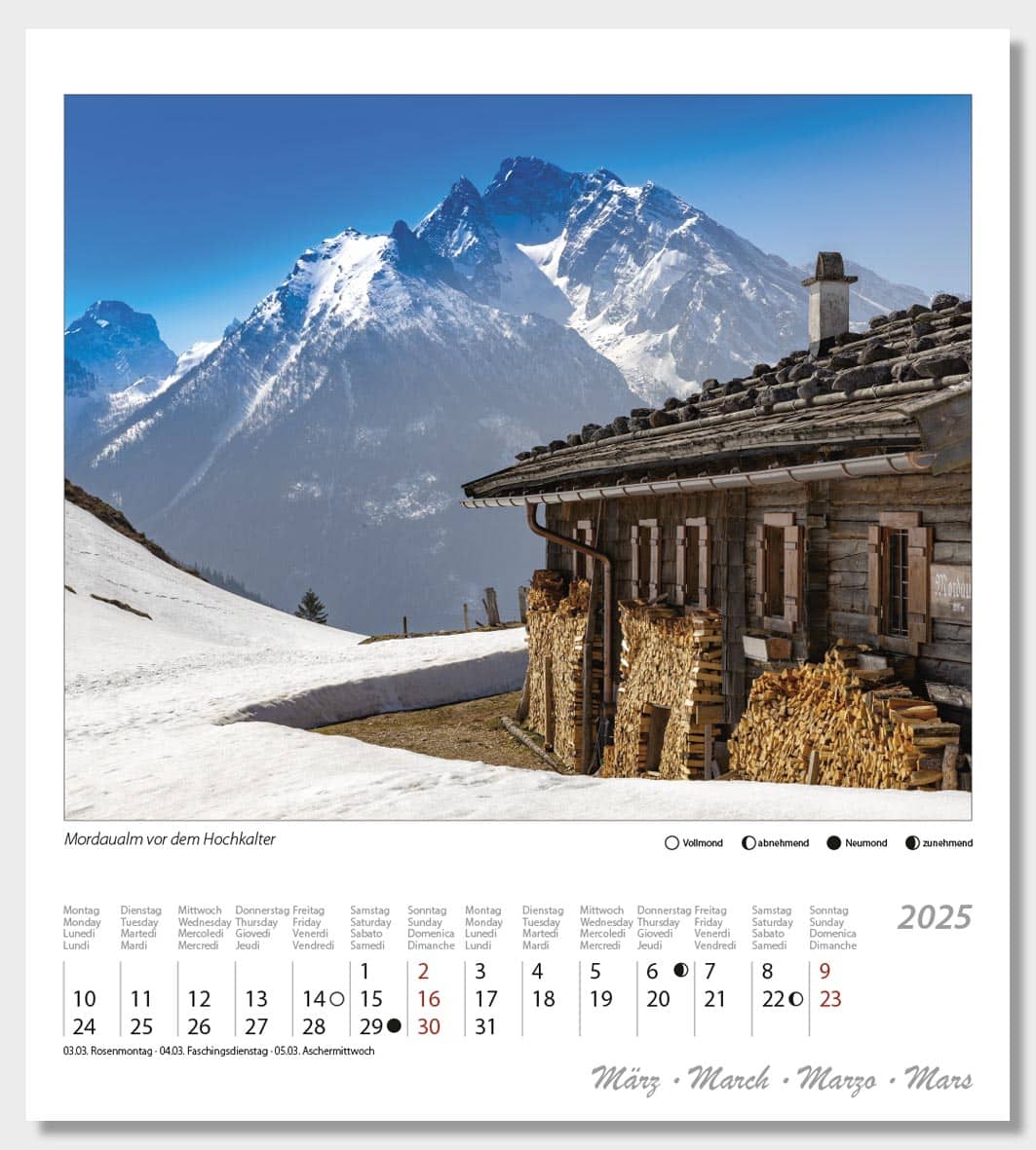 Postkartenkalender Berchtesgaden 2025