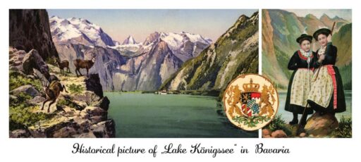 Panoramamagnet - Historical lake Königssee Bavaria- Nr. 70