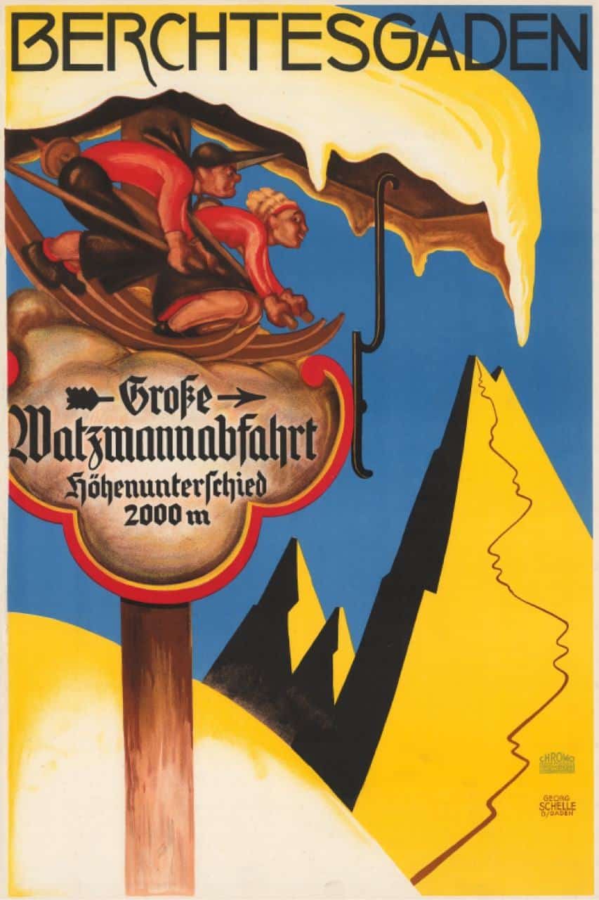 Historisches Plakat – Große Watzmannabfahrt