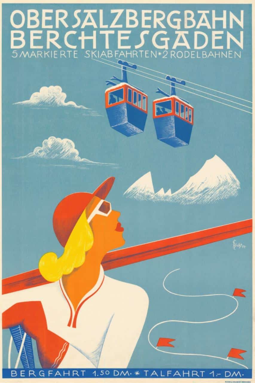 Historisches Plakat – Obersalzbergbahn Berchtesgaden